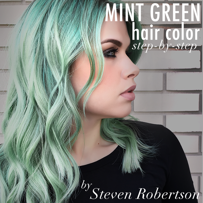 pastel green hair color