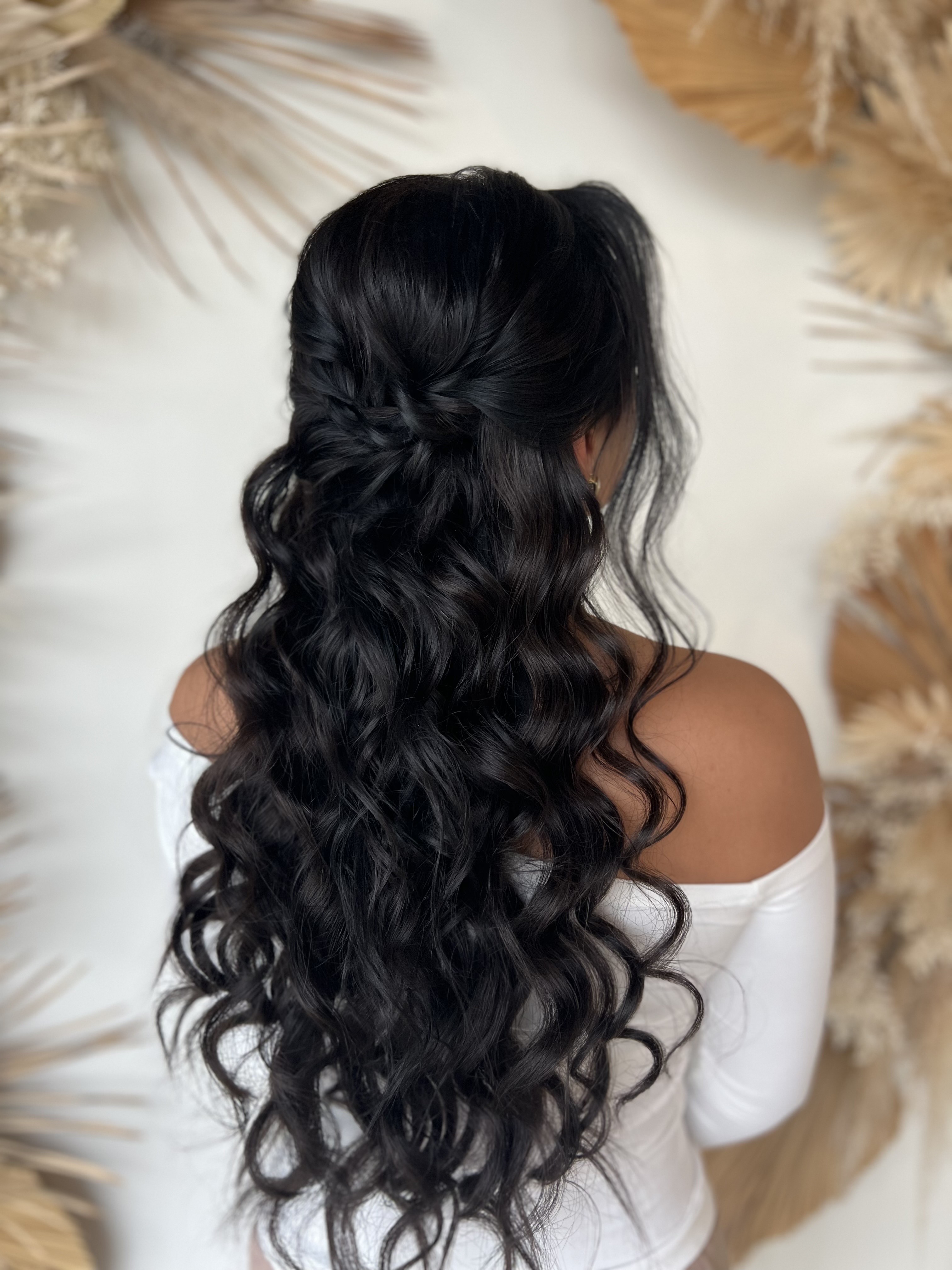 How To Half Up Half Down Bridal Hairstyle Bangstyle House Of Hair 