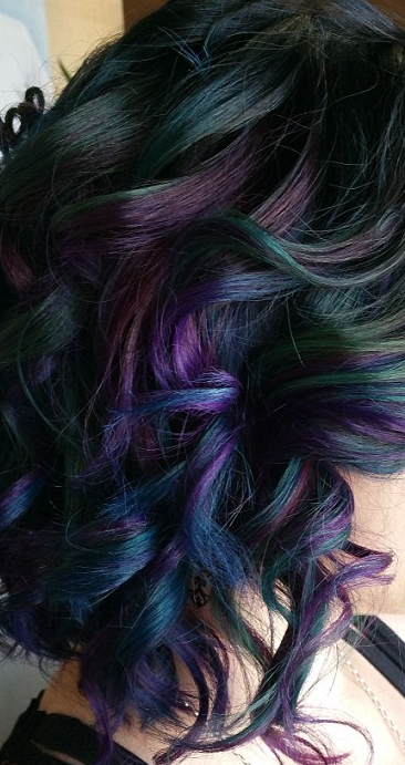 Oil Slick Hair Color Trend