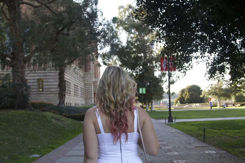 Blonde Hair with Pink Tips