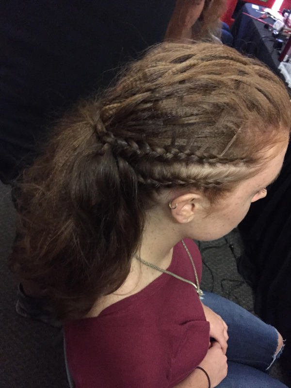 Corn Row Up Style Hair