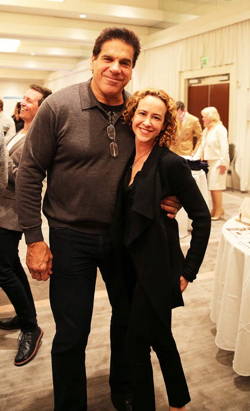 Lou Ferrigno at the Golden Globes Gifting Lounge with Ashlee Levitch