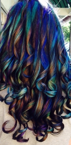 Wonderlijk Trending: Oil Slick Hair Color - Bangstyle - House of Hair Inspiration AX-34