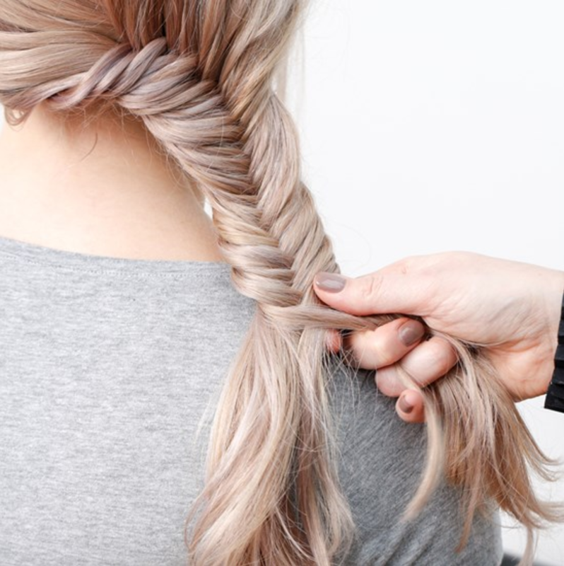 french fishtail braid steps