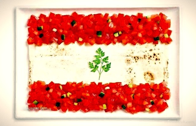 flags made of food