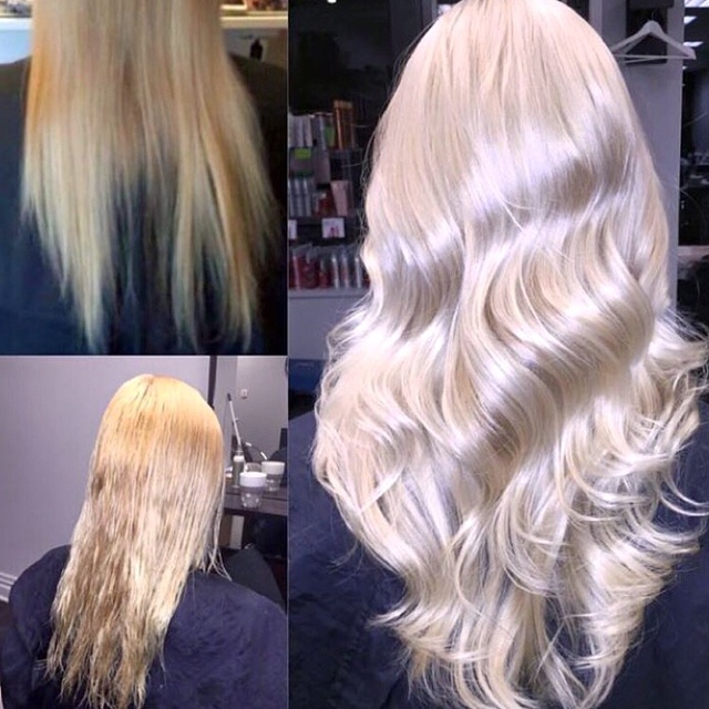One year between pic top left. Transformation with Olaplex.