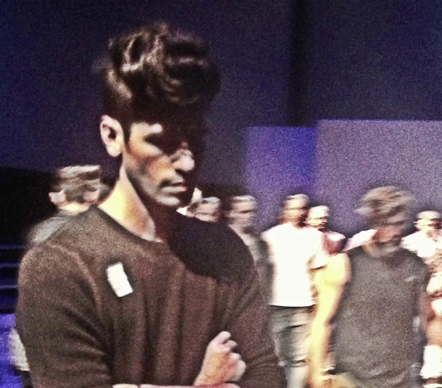 Behind the scenes. Models taking a practice run before the American Crew Opening Night Show Model: Philip Reinecker Hair: Mary Cassola 