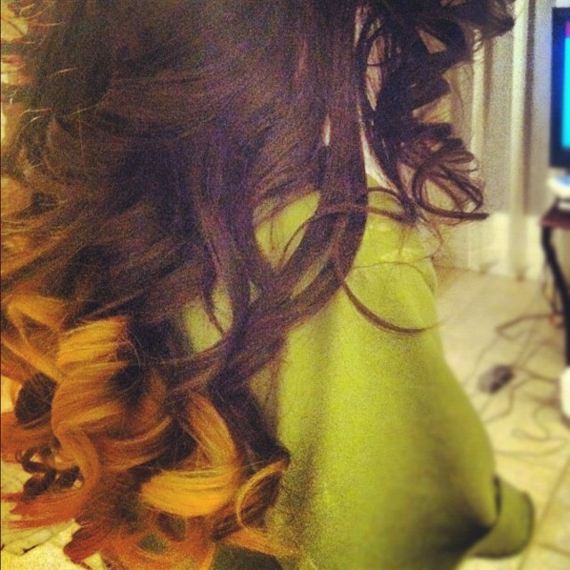 Ombre curls!