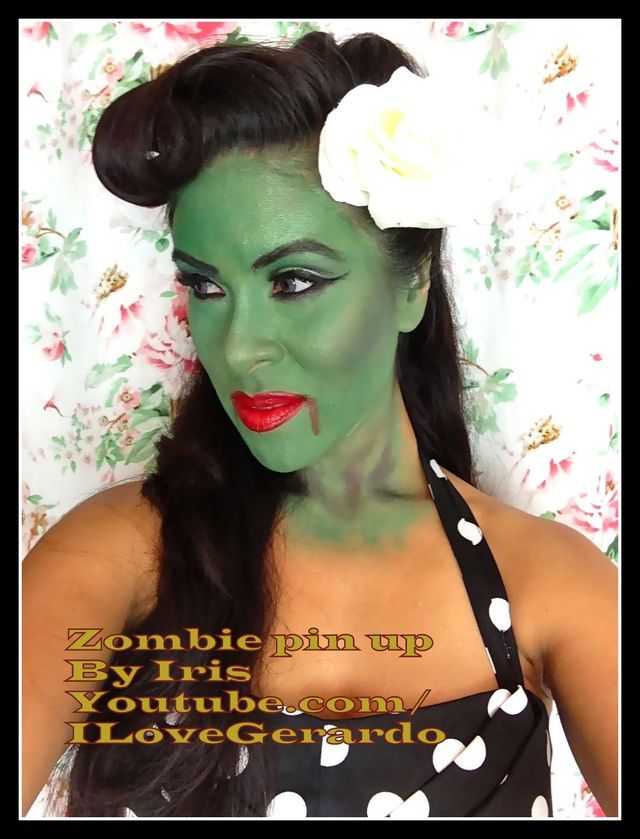 Green zombie girl