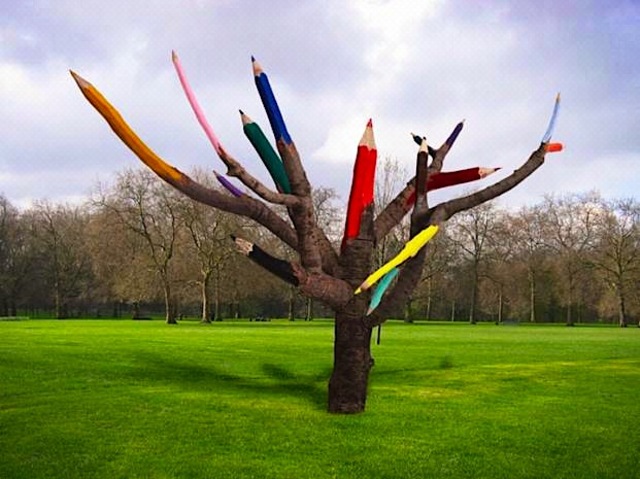 Colored Pencil Tree