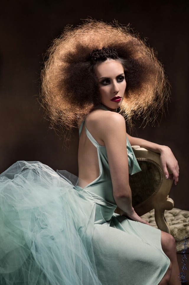 Hair and makeup by Danielle O'Connor. Photo by Bart Cepek. Model Karina Guzman. Wardrobe by Ronney Mae Couture