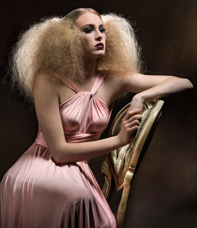Hair, makeup and concept by Danielle O'Connor. Photo by Bart Cepek. Model Alex Cowles. Wardrobe by Rooney Mae Couture
