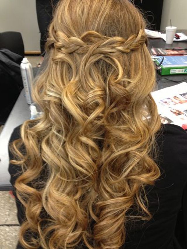 Curls with braid