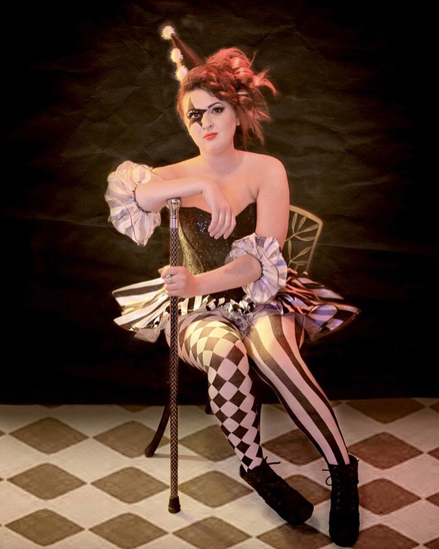Sexy circus 
Hair and costume choice Trish Legere 
Photo by Baddow Road Photography 
Model Megan 
Make up Kaylie Smith 