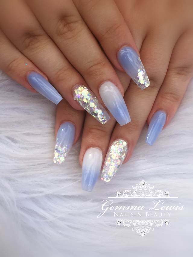 Acrylic Nails Baby Blue Coffin Long Baby Blue Acrylic Nails Nail And Manicure Trends Mix Bright Blue And White For Your Long Nails Cute Simple Acrylic Nails