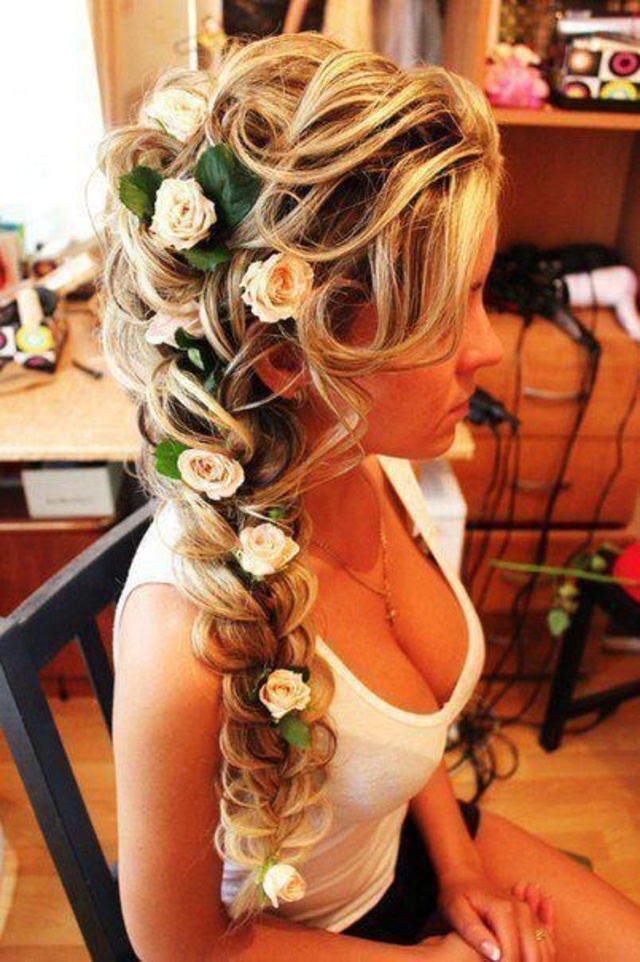 braid and flowers