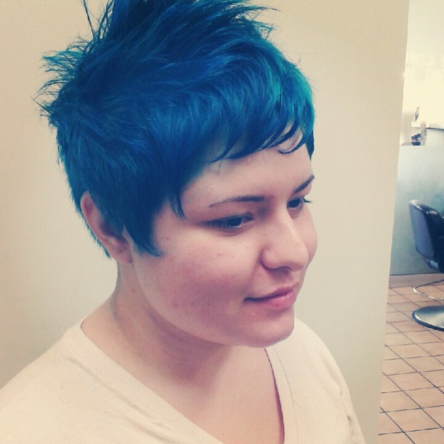 Blue color and cut