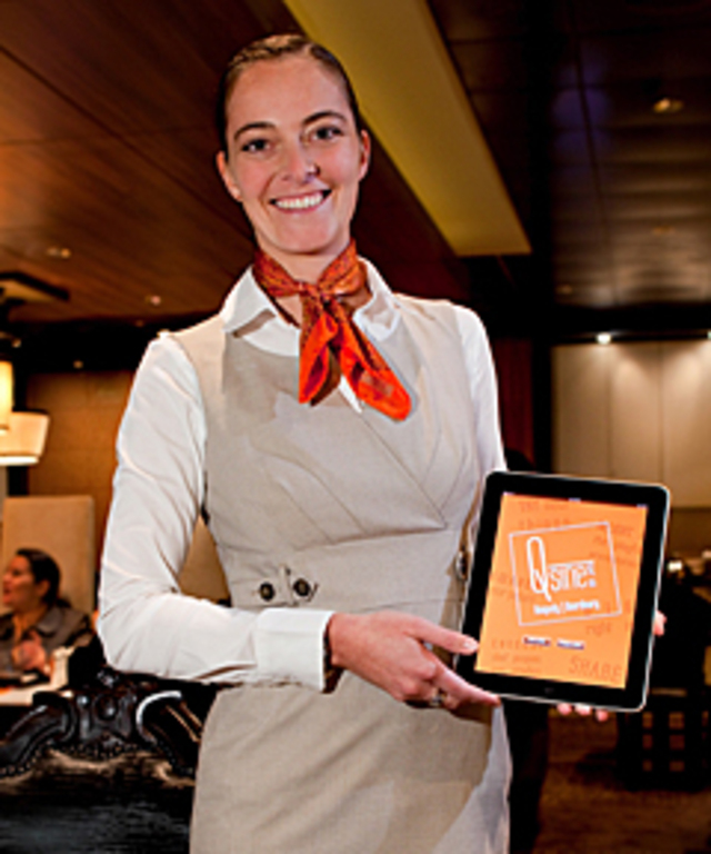 iPad at Qsine Restaurant - Deck 5 Aft Celebrity Eclipse - Celebrity Cruises