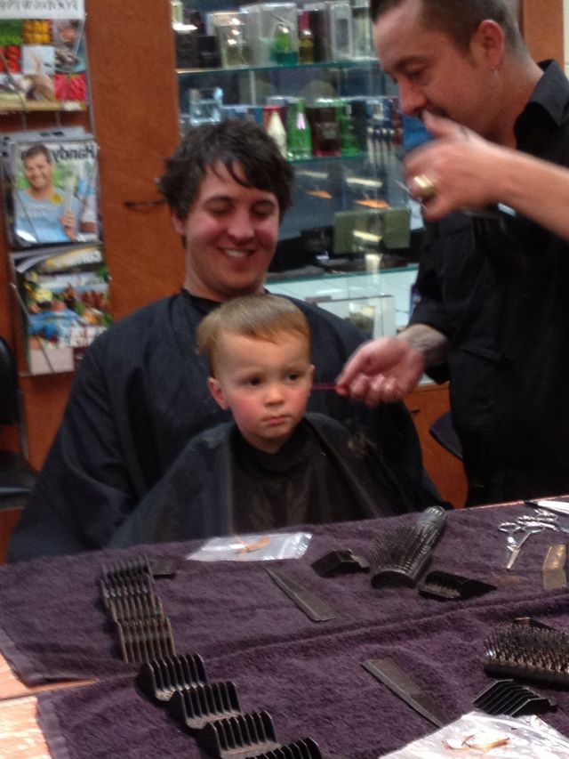 HIS FIRST CUT