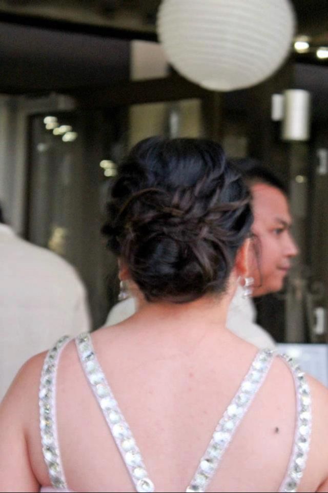 Updo with curls