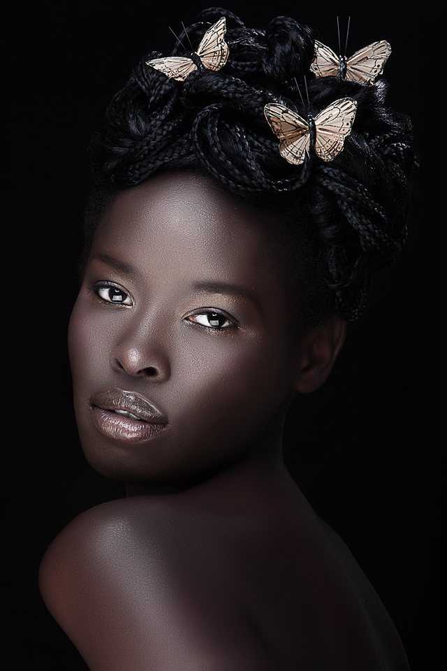 Hair Cassi Young-Paxton • Model Gloria Nyaega • Photography by Adham Abou-Shehada • MUA Joy Macke 
