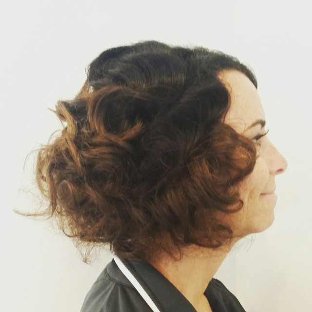 faux bob with finger waves