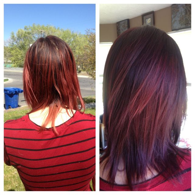 before and after haircolor