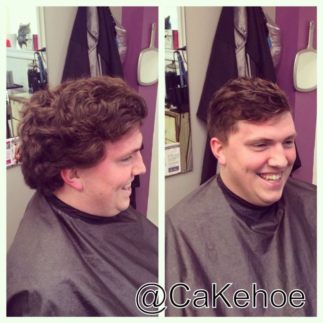 before and after men's cut