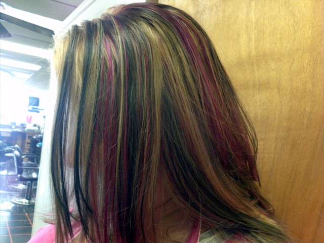 black, pink, and blonde!