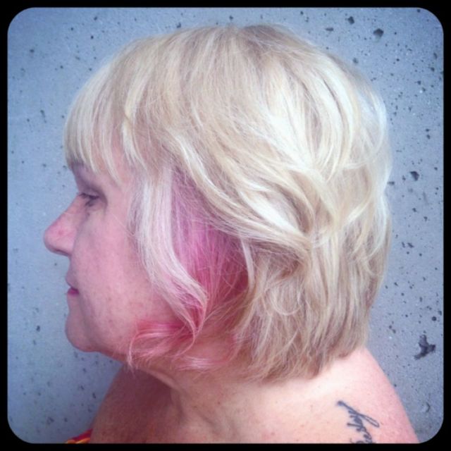 blond and pink