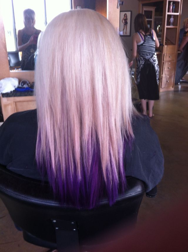 blonde and purple 