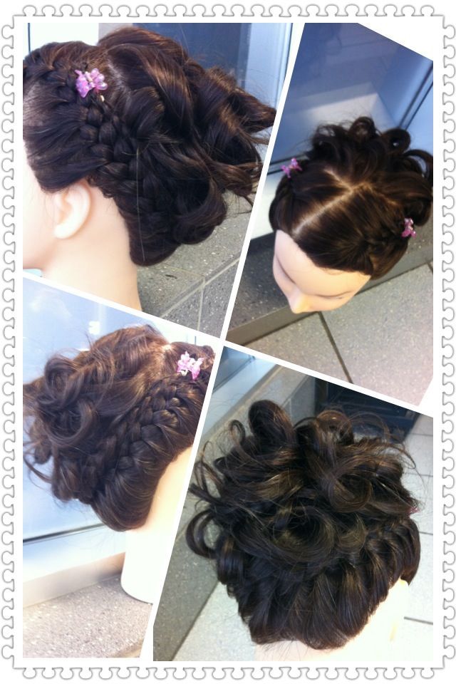 braided halo with curls