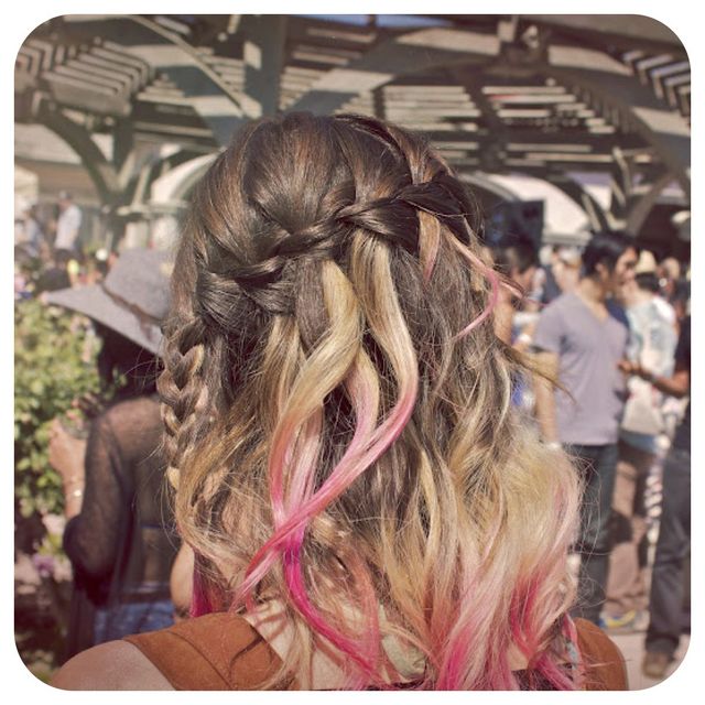 braids in pink