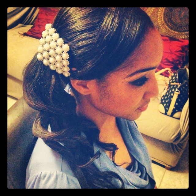 bridal side pony