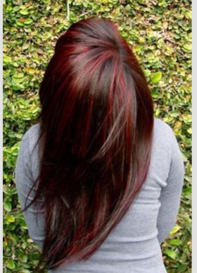 brown with red highlights