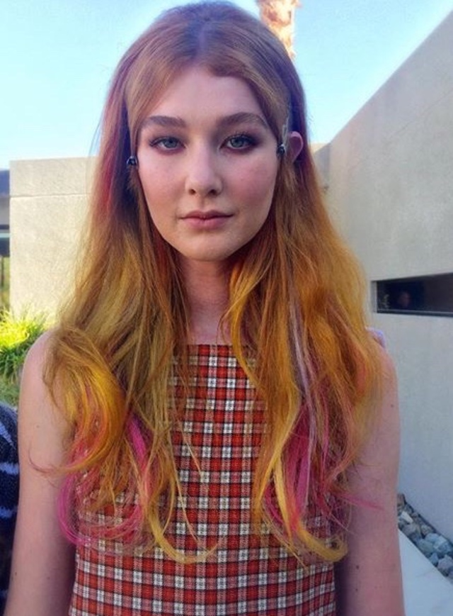 Shooting a play of gold tones; colored by Kate Reid and styled by Kevin Murphy and team 