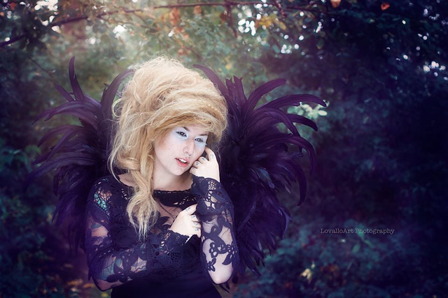 Dark Angel /hair by Lisa Lovallo, photo LovalloArt Photography/ MUA Omd4 makeup and effects