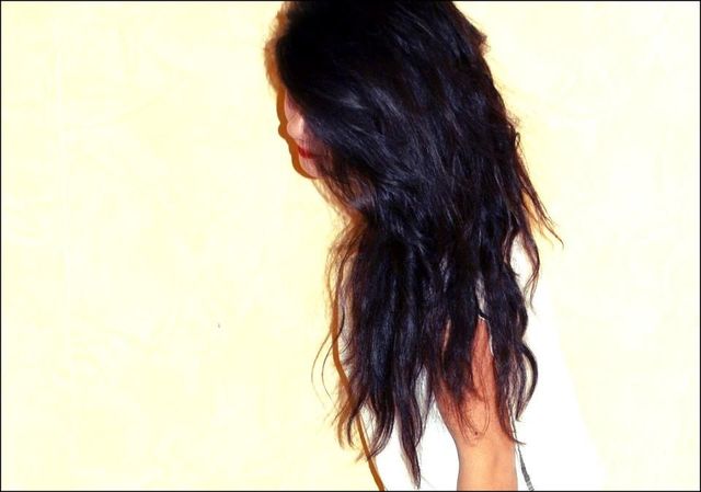 curly and long black hair