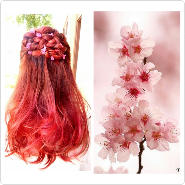 Japanese cherry blossom red