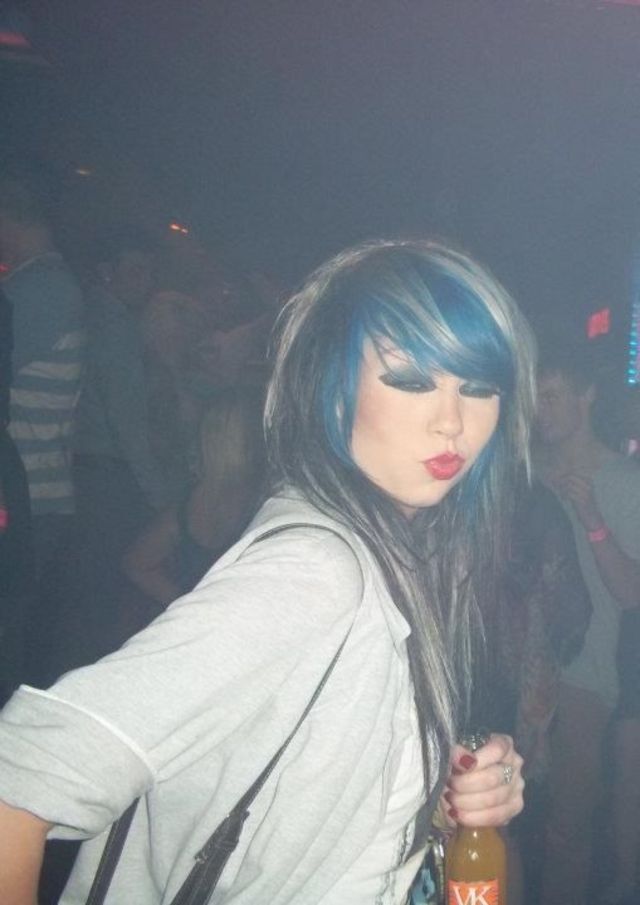 drunk photo :/ blue and silver