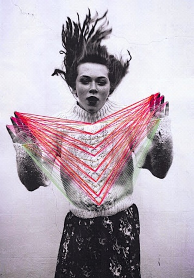 Maria Aparico Puentes’ Geometric Stitched Photographs