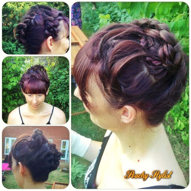 elegant evening braided updo