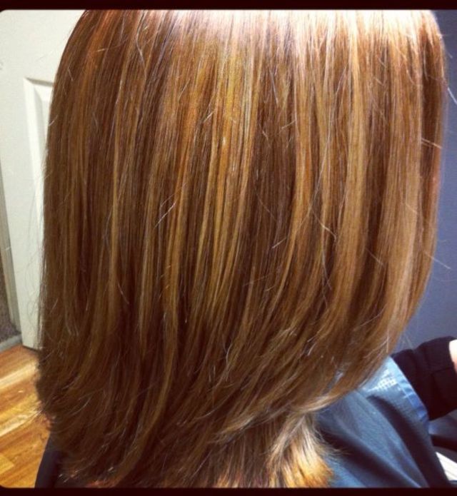 honey brown with caramel highlights