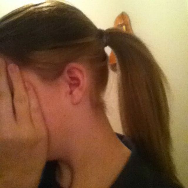 in a ponytail. :)