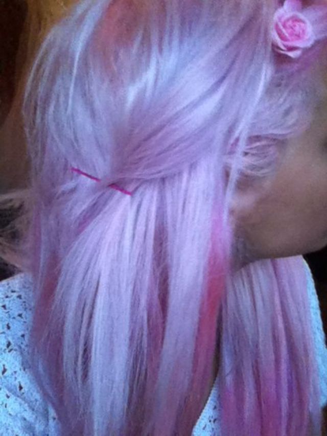 lilac and pink hair