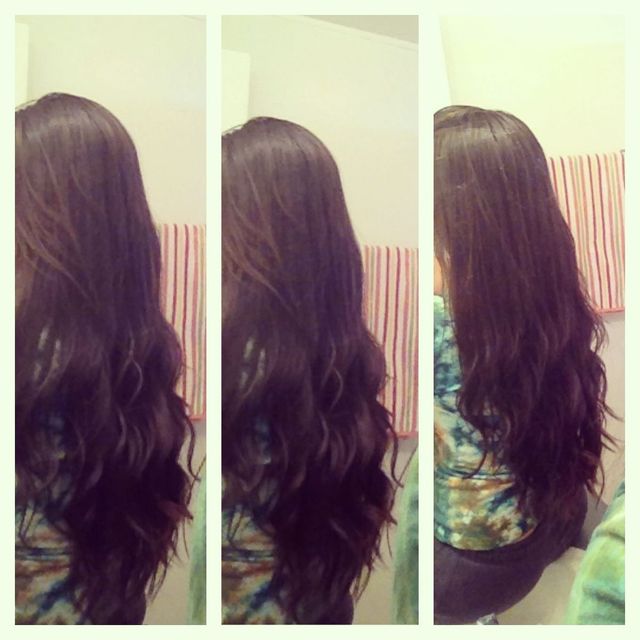 long brunette waves