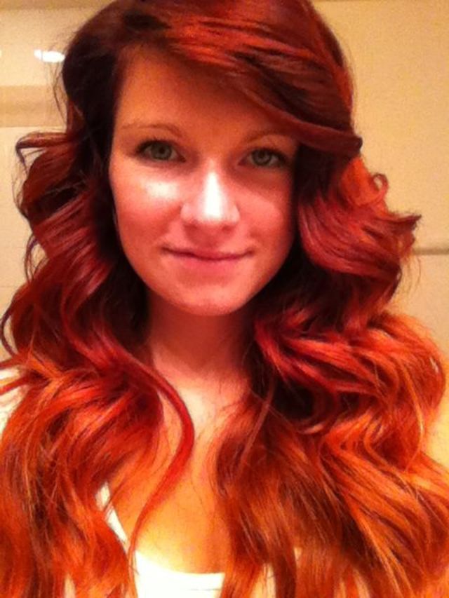 long red curls