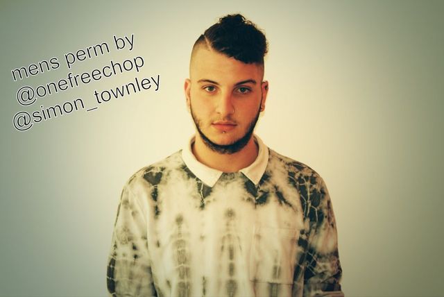 mens barber cut with a perm, done for our blog onefreechop.blogspot.co.uk follow us on twitter @onefreechop