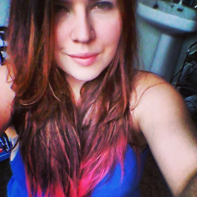 pink dip dye- bright (just done)