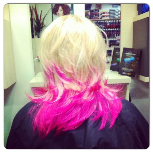 pink dip dye